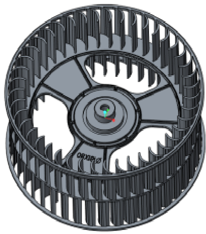 Silent Flexible Vibration-Damping Double-Suction Fan Impeller