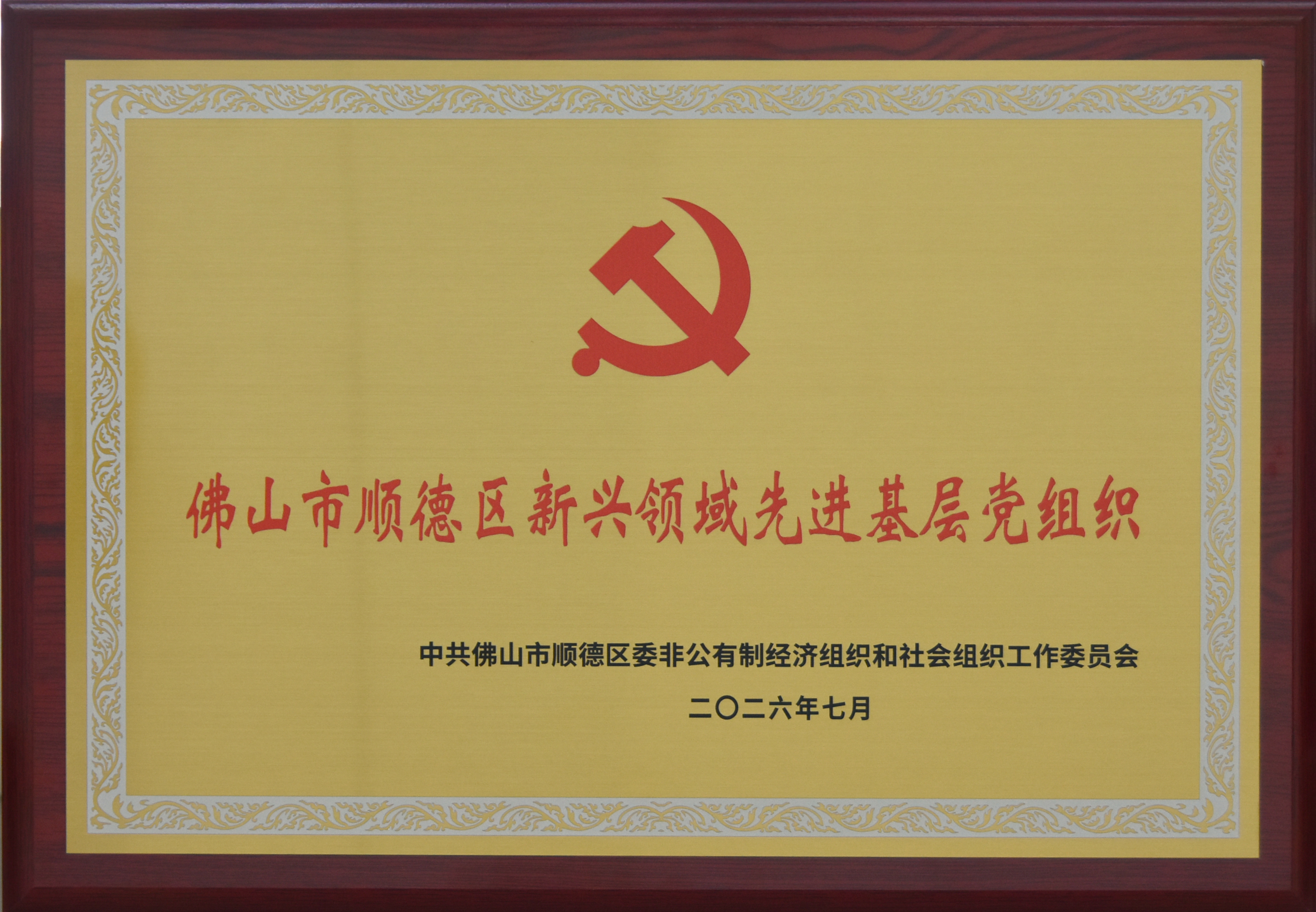 Party Building Unites Forces，The “Red Engine” Drives Development | Sunwill Party Branch Named “Advanced Grassroots Party Organization in Emerging Fields of Shunde District” 