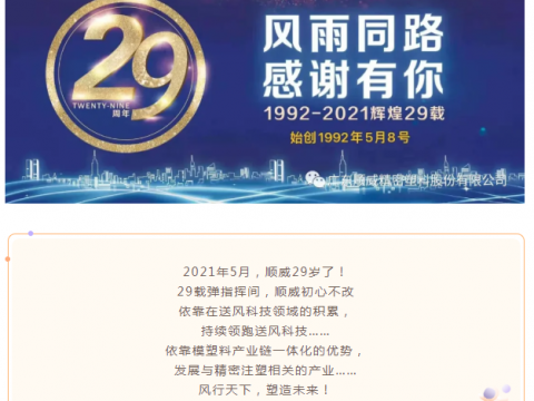 29周年|顺威29载，风雨同路，感谢有你！ 